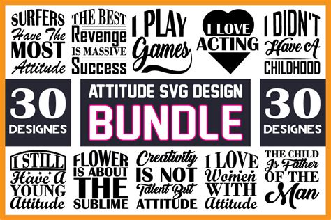 Attitude Svg Designs Bundle Graphic By Retro Prince · Creative Fabrica