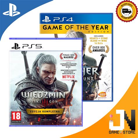 Ps4 Ps5 The Witcher 3 Wild Hunt Game Of The Year Complete Edition R2 R3 English Chines