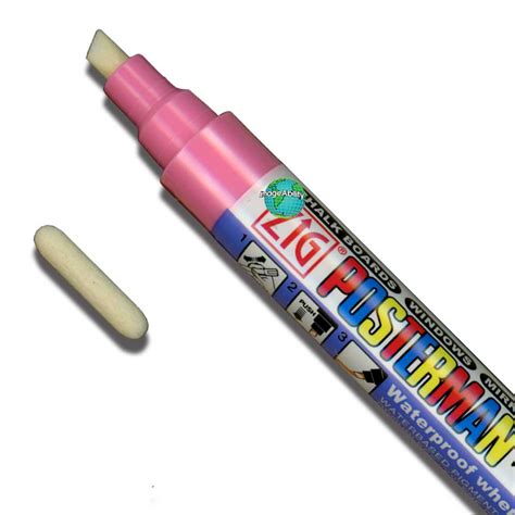 Zig Posterman Waterproof 6mm Tip Metallic Red Marker With 2mm Tip