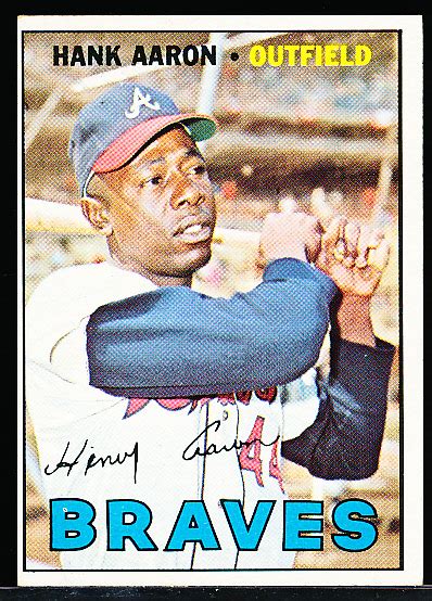 Lot Detail 1967 Topps Baseball 250 Hank Aaron Braves