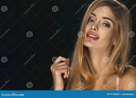 Glamorous Curvy Blonde Woman Stock Image Image Of Caucasian Beautiful