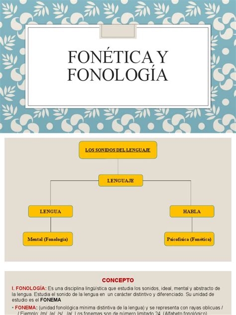 Diapositva Fonética Y Fonología Pdf Fonema Fonología