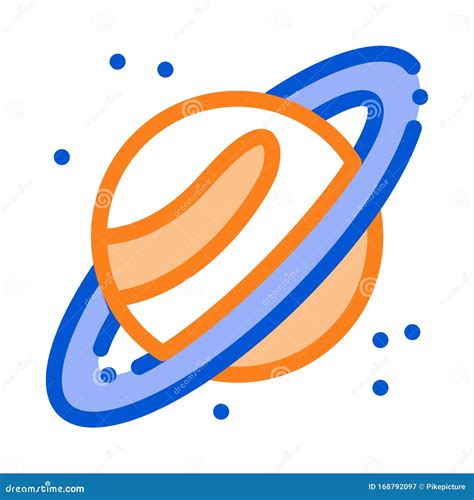 Ilustraci N De Esquema De Icono De Anillo Planetario De Saturno