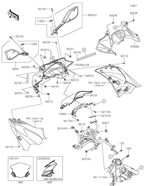 Carenage Pour Ninja Bx Bmfan Vert Esprit Kawasaki La