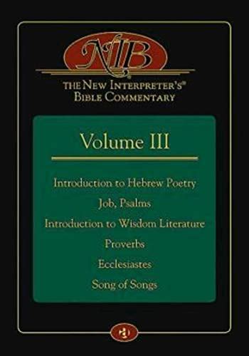 The New Interpreters® Bible Commentary Volume Iii Introduction To