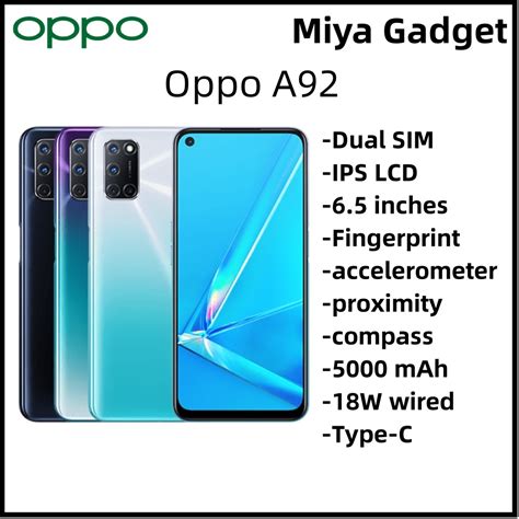 Oppo A92 12gb Ram 256gb Rom 65 Inch Lte Smartphones With 1 Year