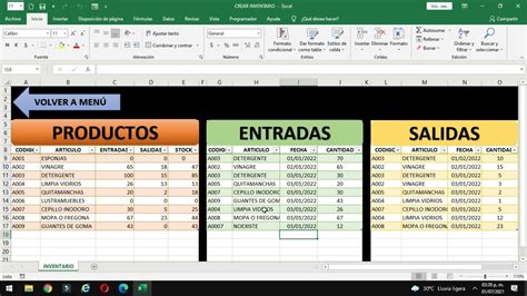 Excel Como Hacer Un Sistema De Inventario De Entradas Salidas Y