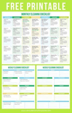 Maintain A Clean Home Printable Cleaning Schedule Artofit