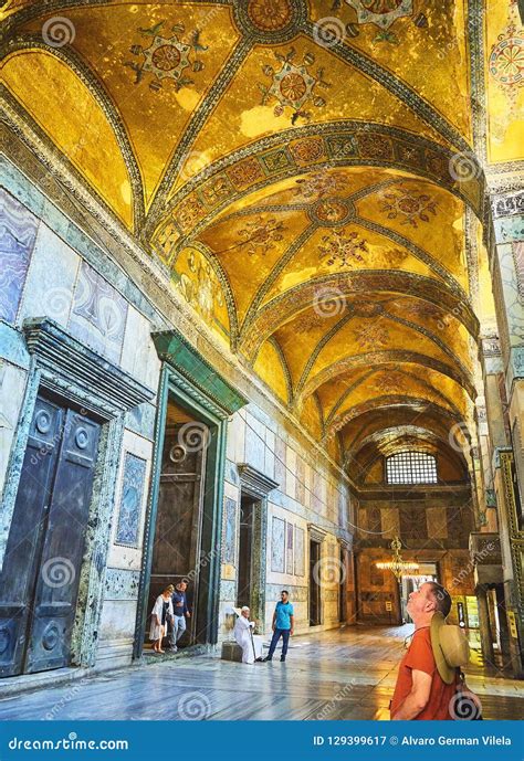 The Narthex Of The Hagia Sophia Mosque Istanbul Turkey Editorial