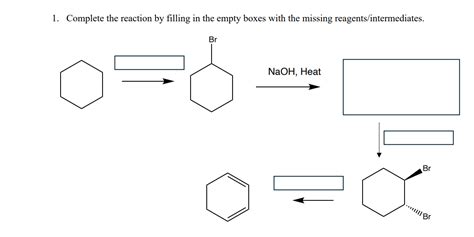 Complete The Reaction By Filling In The Empty Boxes Chegg