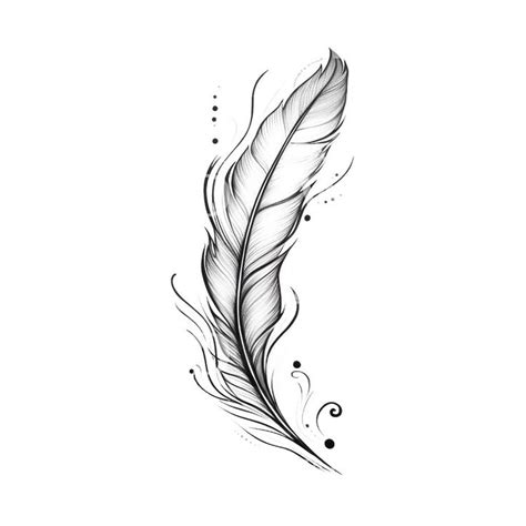 Black And Grey Feather Tattoo Design In 2024 Feather Tattoo Design