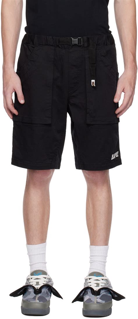 BAPE Black Belted Shorts A Bathing Ape