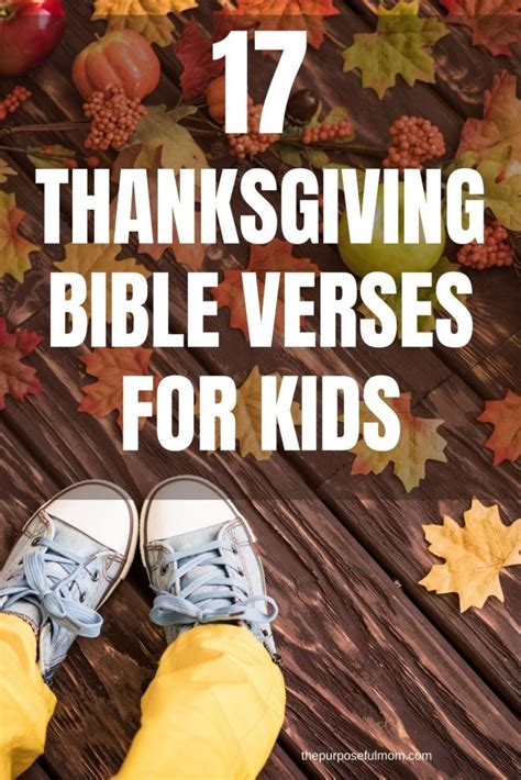 Top 17 Thanksgiving Bible Verses for Kids - The Purposeful Mom