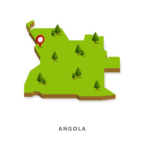 Mapa Isom Trico De Angola Mapa D Sencillo Ilustraci N Vectorial