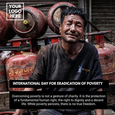 International Day For Eradication Of Poverty Template Postermywall