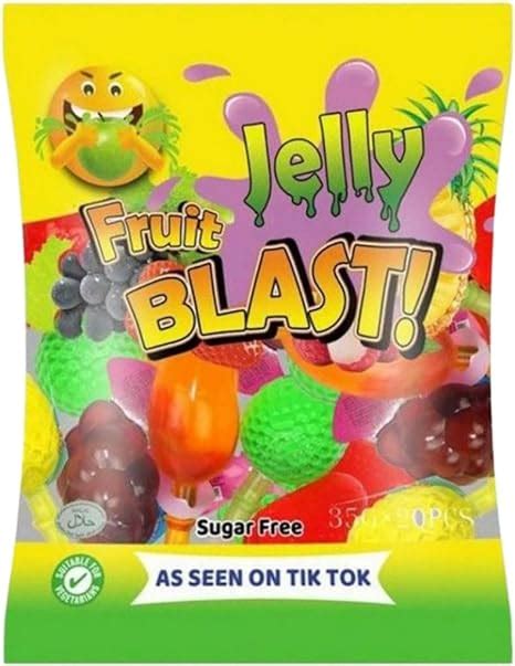 Jelly Fruit Blast Jelly Fruit Tik Tok Challenge 20 Pcs Sugar Free