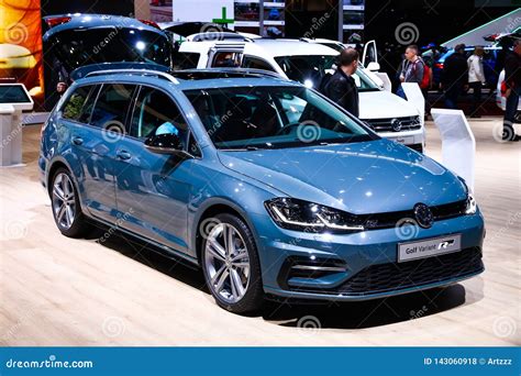 Volkswagen Golf Variant R-Line Editorial Stock Photo - Image of cyan ...