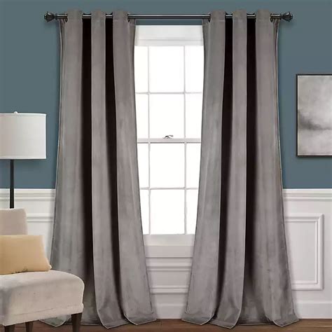 Dark Gray Prima Velvet Curtain Panel Set 108 In Kirklands Home