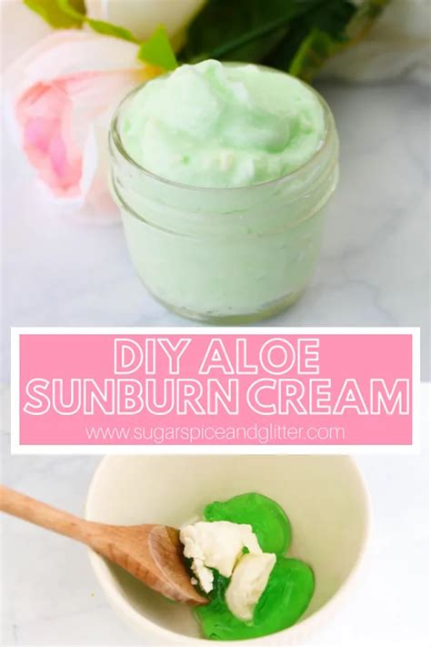 Diy Aloe Sunburn Cream With Video ⋆ Sugar Spice And Glitter