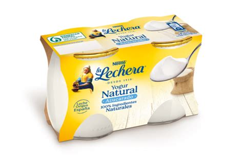 Yogur Natural Azucarado Yogures De Vidrio La Lechera Postres