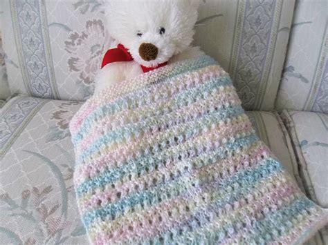 Knit Doll Blanket Multicolor Doll Blanket Hand Knit Doll Etsy Hand