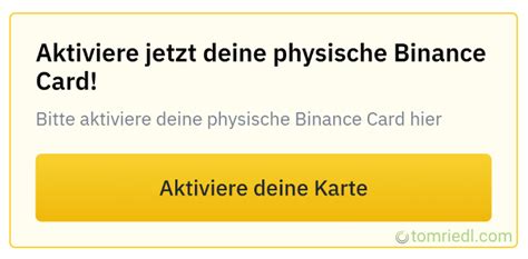 Binance Krypto Kreditkarte Anleitung Vorstellung Test Und