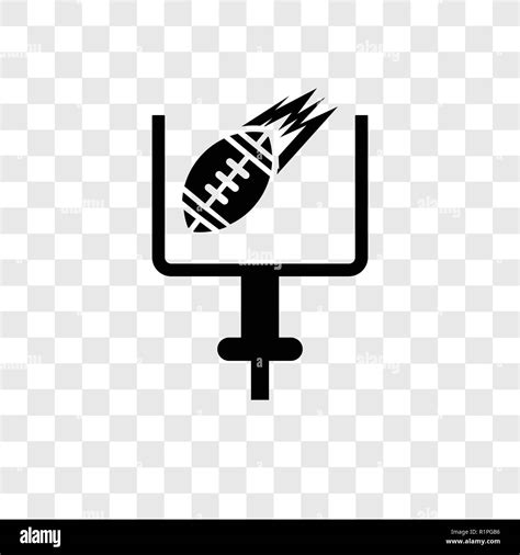 American Football Goal Vector Icon Isolated On Transparent Background