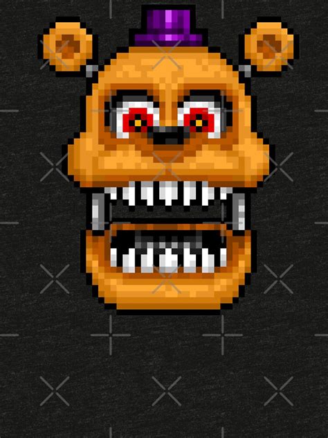 Adventure Nightmare Fredbear Fnaf World Pixel Art T Shirt By