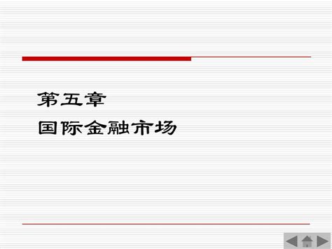 第5章 国际金融市场word文档在线阅读与下载免费文档