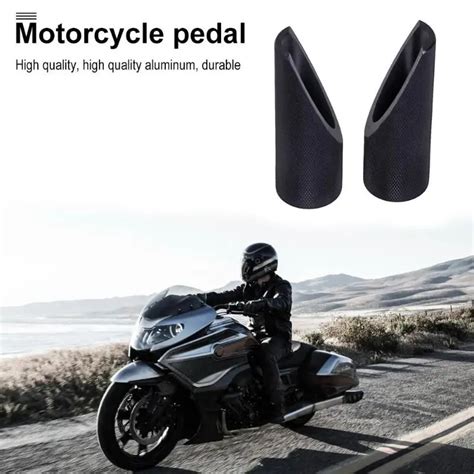 1 Pair Aluminum Motorcycle Motorbike Foot Pegs Black Motorcycle Foot