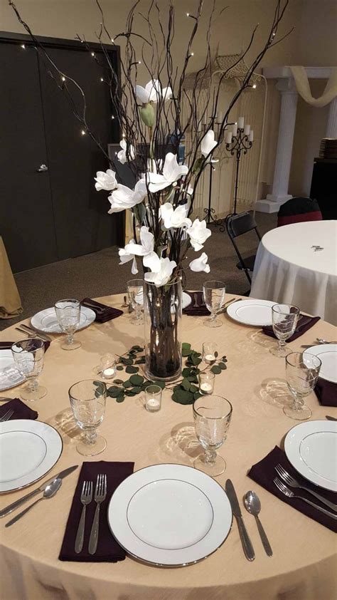 Romantic Centerpiece Lighted Led Branches Elite Events Rental