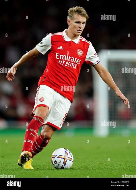 Arsenal's Martin Odegaard in action during the Premier League match at ...