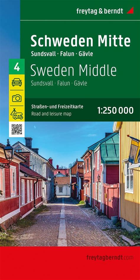 Schweden Mitte Straßen und Freizeitkarte 1 250 000 freytag berndt