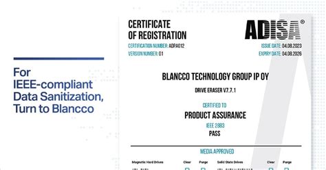 For Ieee Compliant Storage Sanitization Turn To Blancco Blancco