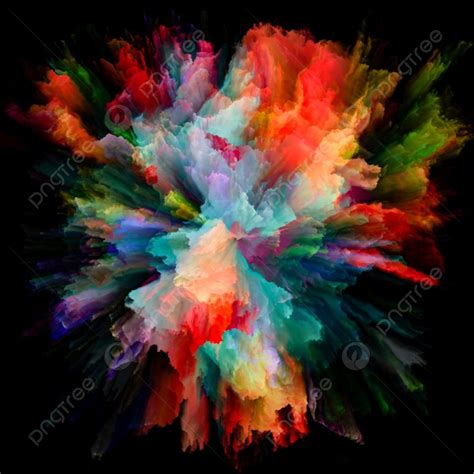 Color Emotion Series Composition Of Color Burst Splash Explosion On The