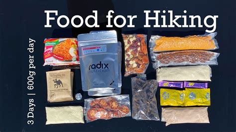 Food For Hiking Ultralight G Per Day Overnight Long Distance