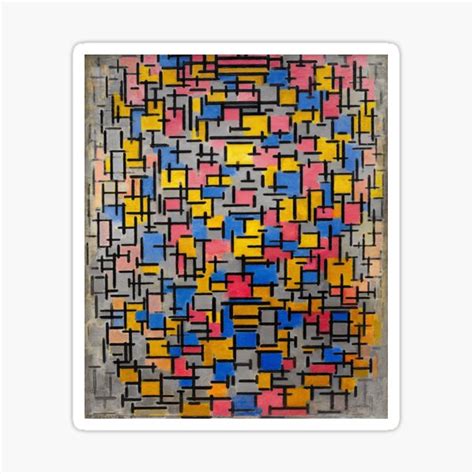 Piet Mondrian Paintings Sticker For Sale By Youssef Art Redbubble