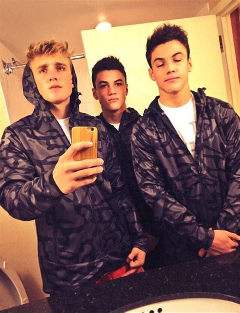 Ethan And Grayson Dolan With Jake Paul Dolan Twins Ethan And Grayson Dolan Cute Twins