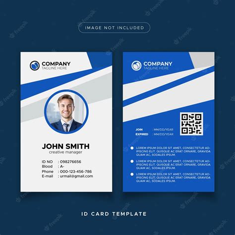 Premium Vector Corporate Office Employee Id Card Design Template In