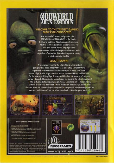 Oddworld Abes Exoddus Box Shot For Playstation Gamefaqs