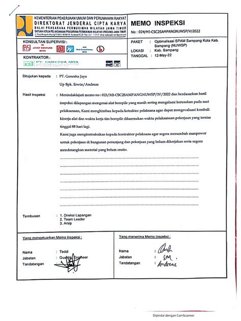 Contoh Memo Pdf