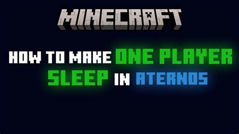 How To Enable One Player Sleep On Aternos Minecraft Server Youtube