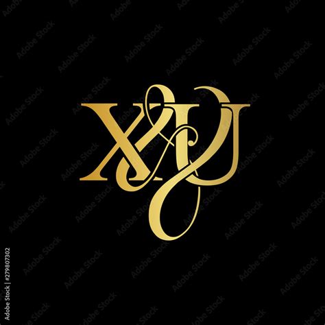 X U X U Logo Initial Vector Mark Initial Letter X U X U Luxury Art