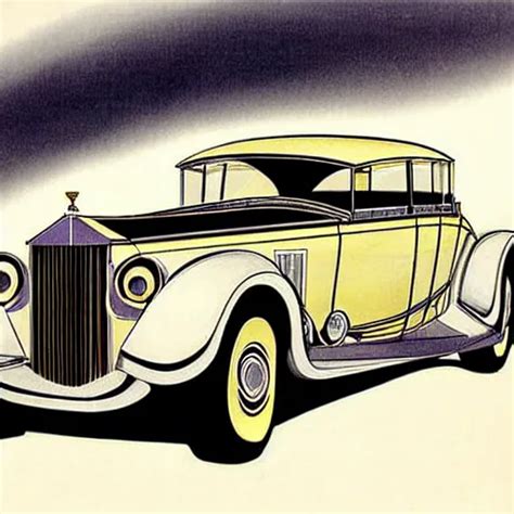 Night Art Deco Rolls Royce Ultra Futuristic Car Style Stable