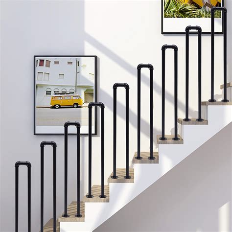 FRONG Industrial U Shaped Stair Handrail Reviews Wayfair