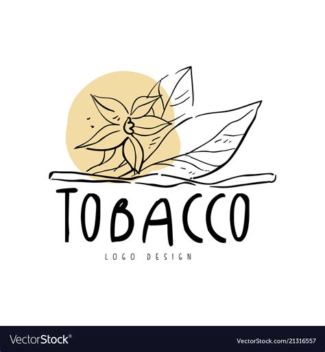 Tobacco Logo Design Element Can Be Used For Smoke Vector Image