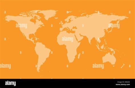 World map orange color vector Stock Vector Image & Art - Alamy