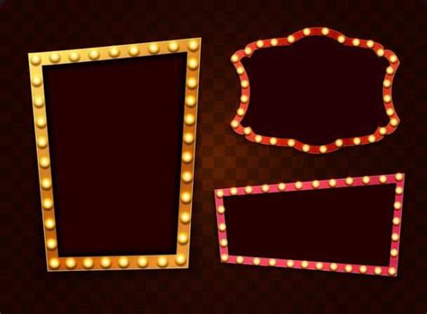 Marquee Lights Border Vector