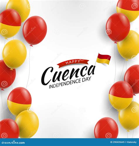 Cuenca Independence Day stock illustration. Illustration of greeting ...