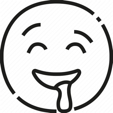 Hungry Emoticon Smile Face Fun Emoji Drool Icon Download On